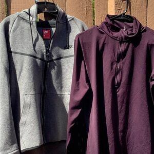 Nike Gray and Purple Women's Sweatshirts